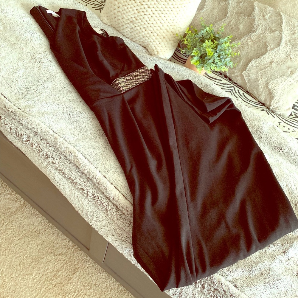 Calvin Klein black Rhinestone jumpsuit